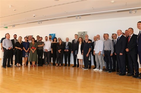 Predsjednik Vlade Republike Hrvatske Andrej Plenković u Sveučilišnoj galeriji svečano otvorio izložbu "Posveta svetom Jeronimu“